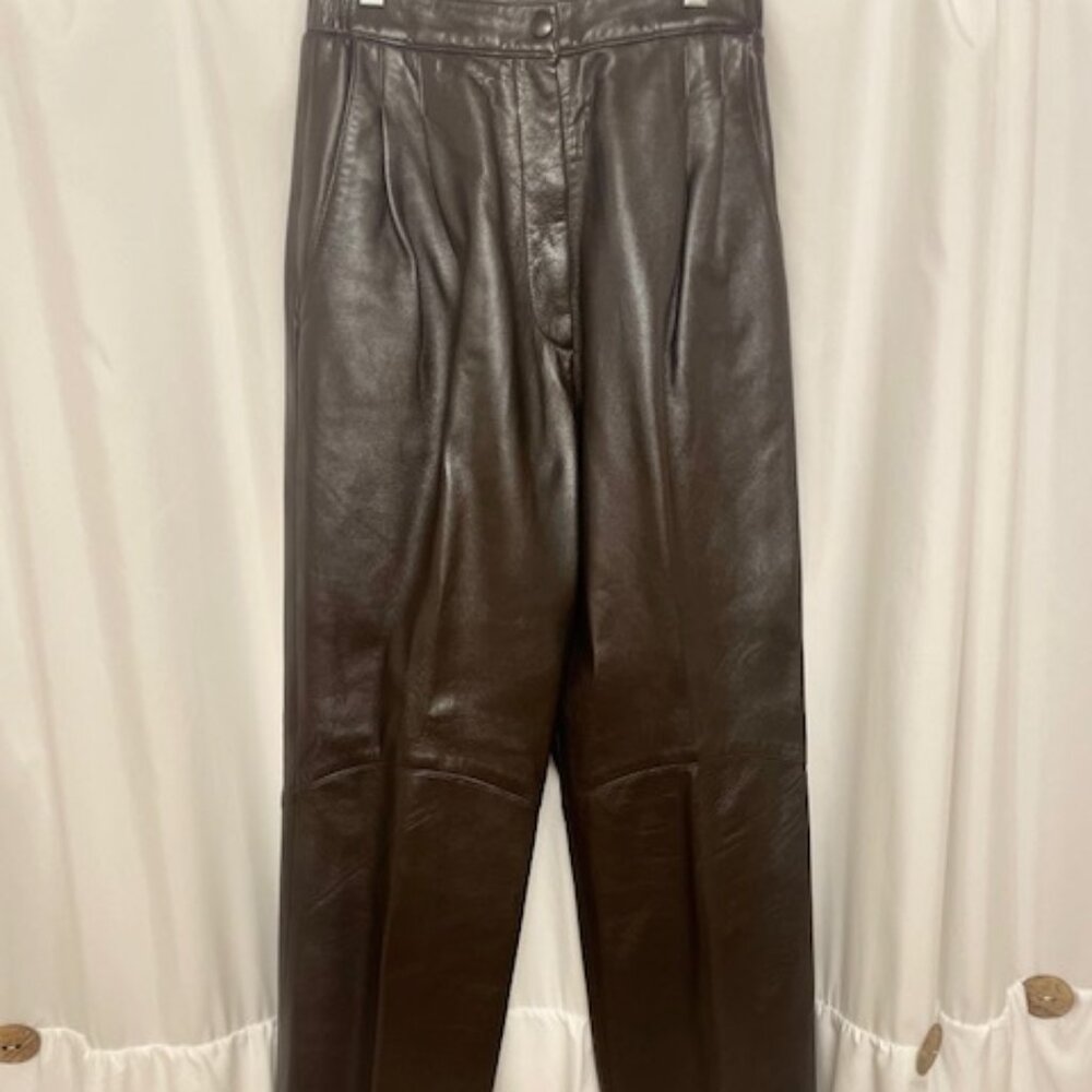 Trendy Black Leather Pants by Brisa